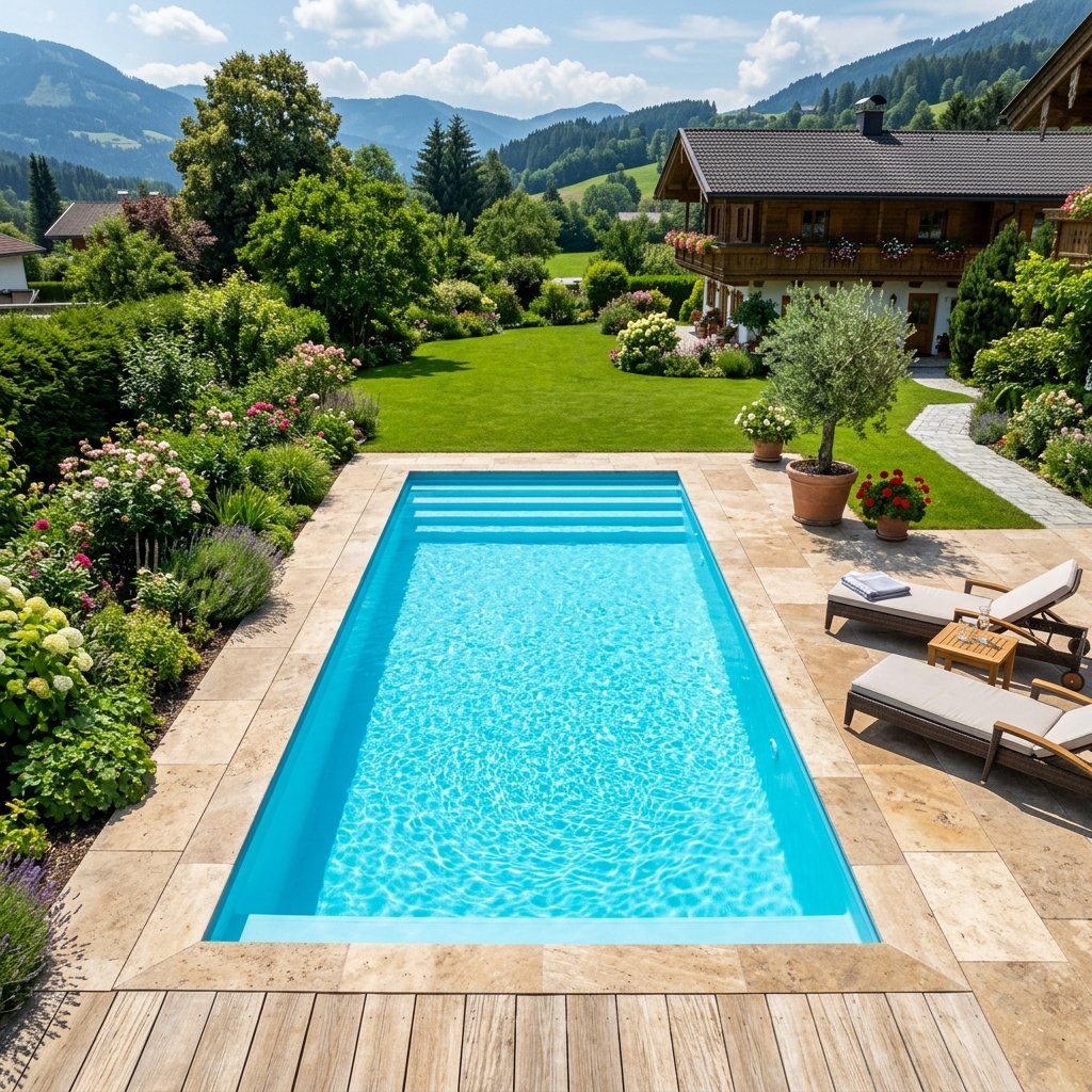 PP Pool 6 × 3 m aus Polypropylen